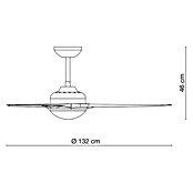 Proklima Stropni ventilator Primo (132 cm, Titan, 46 W)