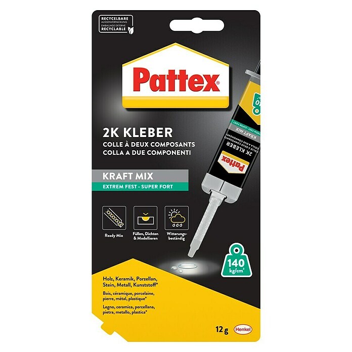 Pattex Kraft-Mix Komponenten-Kleber Extrem Fest (11 ml)