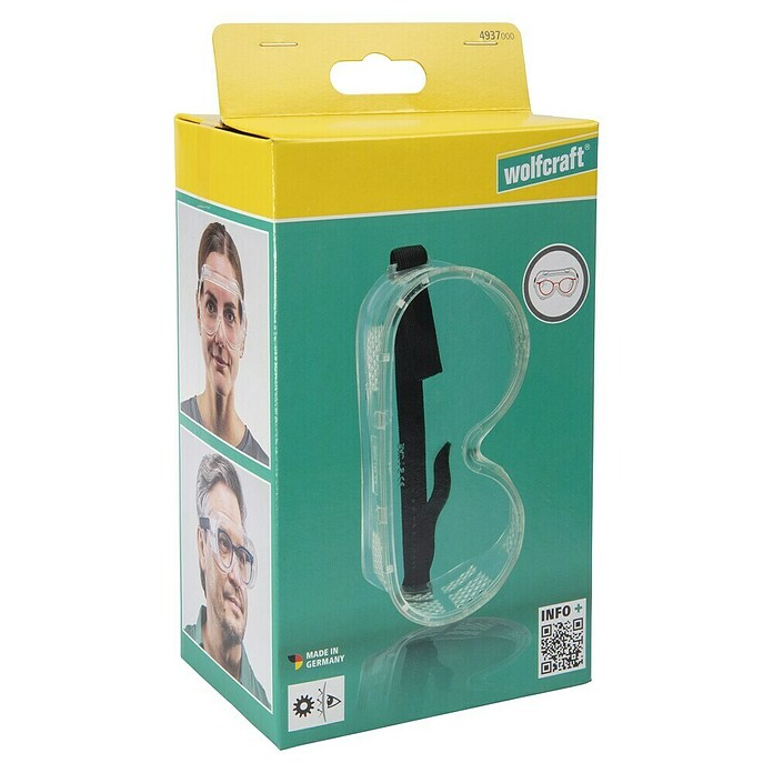Wisent Staubschutzbrille (Transparent, Gummiband)