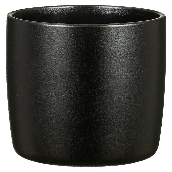 Scheurich Übertopf rund Solido - Ebano, Außenmaß (Ø x H): 28 x 25,3 cm - Schwarzer Pflanztopf aus Keramik mit zylindrischer Form und glatter Oberfläche, ideal für Zimmerpflanzen und modernes Dekor.