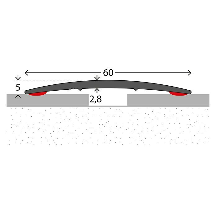 LOGOCLIC Prijelazni profil (Sahara, 1 m x 60 mm x 5 mm, Vrsta montaže: Lijepljenje)