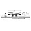 LOGOCLIC Übergangsprofil (Silber, 2,7 m x 27 mm, Montageart: Stecken)