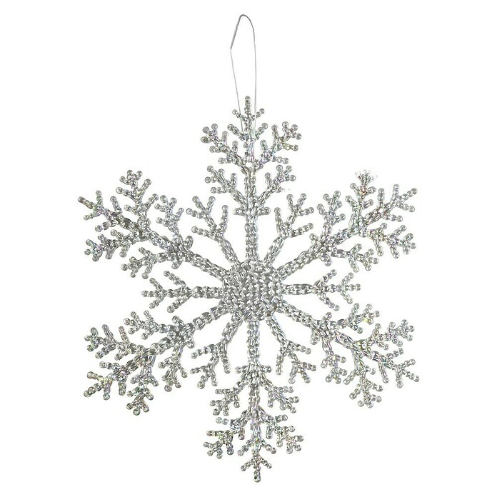 Christbaumschmuck Schneeflocke (Silber, Kunststoff, 1 Stk., 21 cm) | BAUHAUS