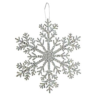 Christbaumschmuck Schneeflocke (Silber, Kunststoff, 1 Stk., 21 cm)