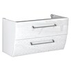 Camargue Orion Waschtischunterschrank (51 x 90,5 x 52,5 cm, Weiß, Glänzend)