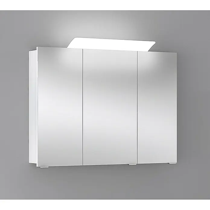 Camargue Orion LED-Spiegelschrank - B x H: 93 x 68 cm, Mit Beleuchtung, Weiß - Eleganter Spiegelschrank mit drei Türen und integrierter Beleuchtung für das Badezimmer. Praktische und stilvolle Badmöbel.