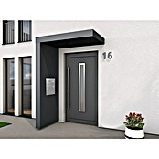 Gutta Rechteckvordach BS Plus 160 UP ST BK FUKA (160 x 90 x 15,5 cm, Seitenteil links, Briefkastenanlage Edelstahl) | BAUHAUS