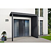 Gutta Rechteckvordach BS Plus XL UP PF ST (250 x 125 x 15,5 cm, Seitenteil mit Entwässerung rechts, Pfosten links) | BAUHAUS