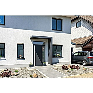 Gutta Rechteckvordach BS Plus 160 UP ST BK FUKA (160 x 90 x 15,5 cm, Seitenteil rechts, Briefkastenanlage Anthrazit)