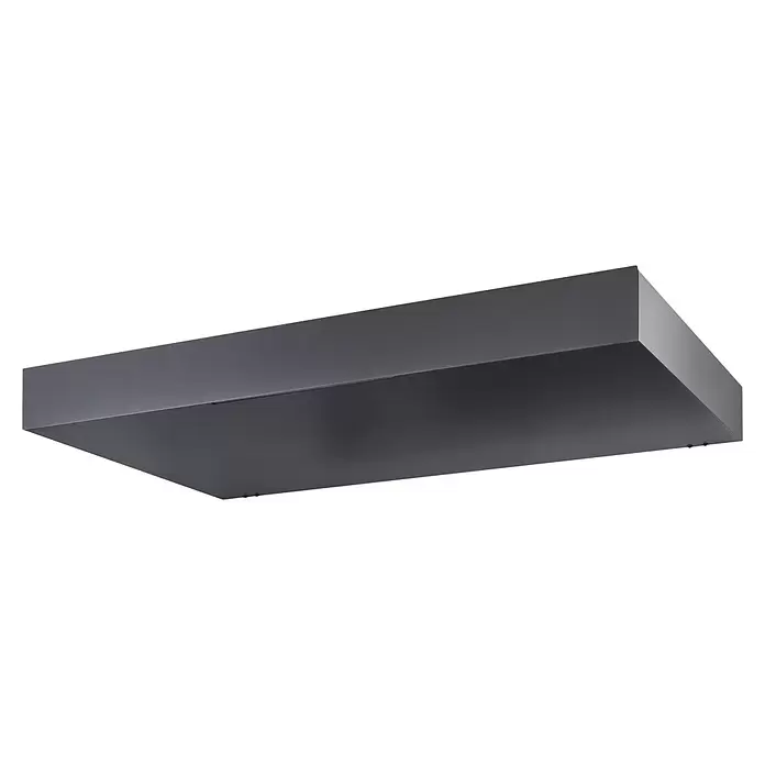 Gutta Rechteckvordach BS Standard 160 UP - 160 x 90 x 15,5 cm - Schlanke, dunkelgraue, rechteckige LED-Leuchte, eventuell für Decken- oder Wandmontage.