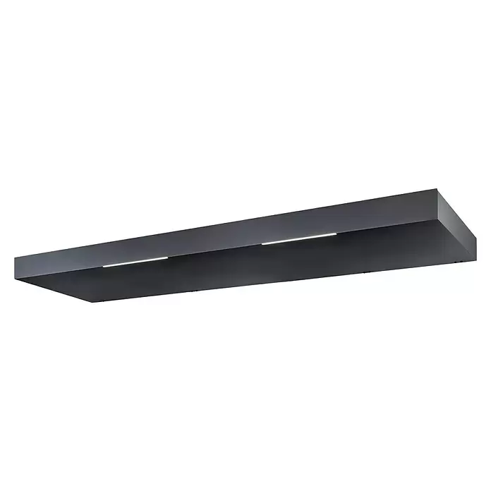 Gutta Rechteckvordach BS Standard 250 UP - 250 x 90 x 15,5 cm - Dunkelgraue lineare LED-Leuchte mit zwei integrierten Lichtstreifen für moderne Innenbeleuchtung.