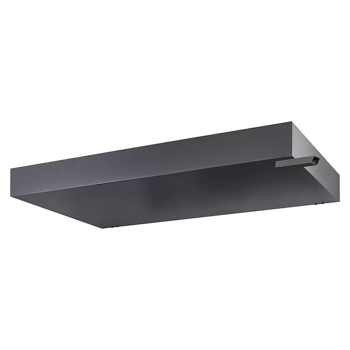 Gutta Rechteckvordach BS Plus 160 UP WSP - 160 x 90 x 15,5 cm, Wasserspeier rechts - Moderne dunkelgraue lineare Leuchte mit kleinem ausfahrbaren Arm.