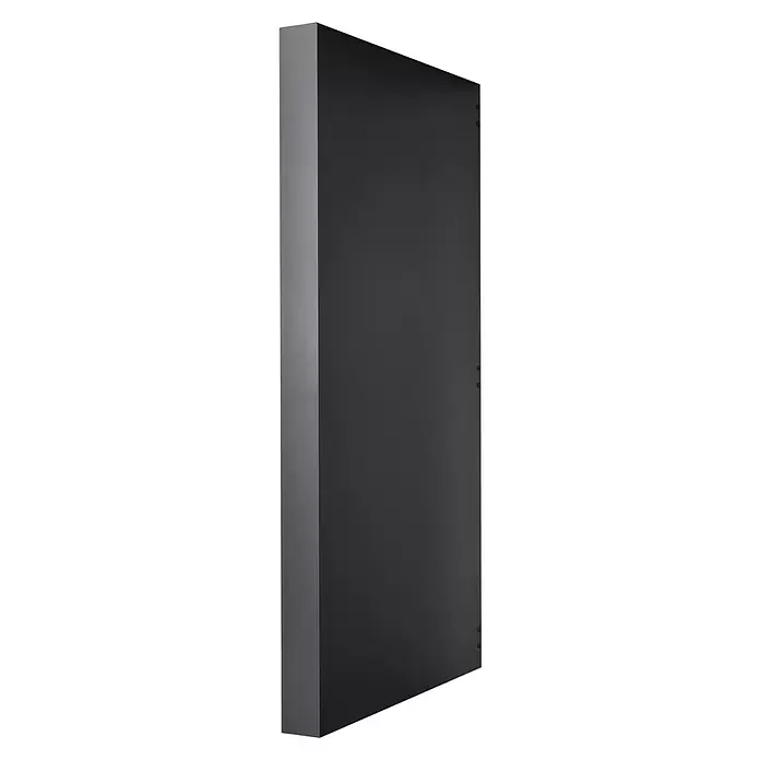 Gutta Seitenblende BS - 90 x 220 cm, Passend für: Gutta Rechteckvordach BS Standard 160 / 200 / 250 - Dunkelgraue rechteckige Platte, eventuell aus Metall, mit sichtbaren Schrauben am rechten Rand.