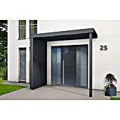 Gutta Rechteckvordach BS Plus XL UP PF ST (250 x 125 x 15,5 cm, Seitenteil mit Entwässerung links, Pfosten rechts) | BAUHAUS