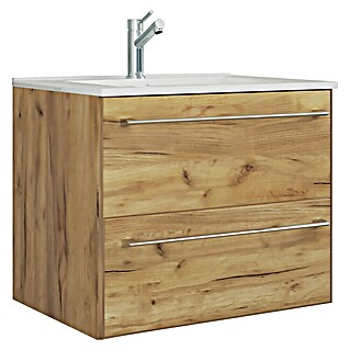 VCM Badinos Badmöbel-Set (61 cm, Honig-Eiche, 2 -tlg.)