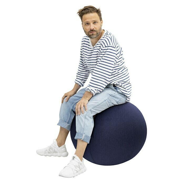 Sitting Ball Gymnastikball FeltBlau, Durchmesser: 65 cm, Material Bezug: 100 % Polyester Use Shot