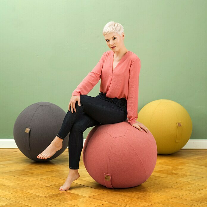 Sitting Ball Gymnastikball FeltLachs, Durchmesser: 65 cm, Material Bezug: 100 % Polyester Mood Shot