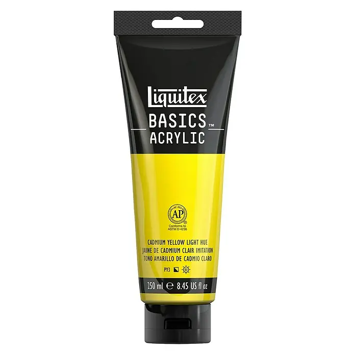 Liquitex Basics Acrylfarbe - Kadmiumgelb hell, 250 ml - Liquitex Basics Acrylfarbe in Cadmiumgelb hell. Ideal für Künstler und Hobbyanwender, die hochwertige Farben suchen.