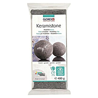 Glorex Modelliermasse Keramistone (Granitgrau, 400 g)