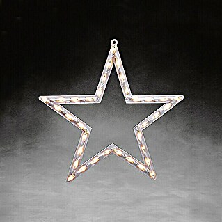 Konstsmide LED-Stern Stern Silhouette (Weiß, Warmweiß, 35-flammig, Innen)
