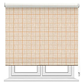 Estor enrollable Cuadro Ajedrez (An x Al: 135 x 190 cm, Naranja, Formas y patrones)