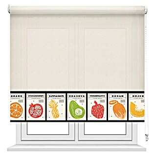 Estor enrollable Frutas (An x Al: 135 x 190 cm, Gris, Formas y patrones)