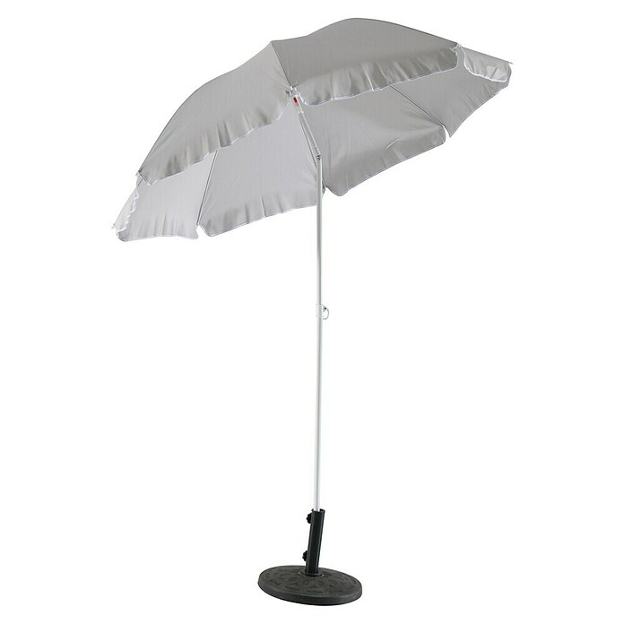 Sunfun Balkonschirm (Lichtgrau, Durchmesser: 200 cm)