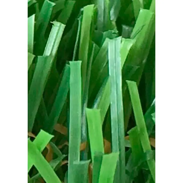 Césped artificial Azaraque - 5 x 1 m, Altura del pelo: 25 mm, 17.850 puntadas/m² - Primer plano de césped artificial verde y exuberante. Ideal para jardines y campos deportivos, duradero y de bajo mantenimiento.