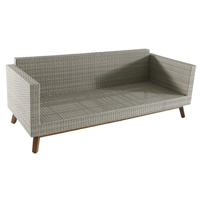 Sunfun Anika Loungemöbel-Set (4-tlg., Polyrattan, Hellgrau)