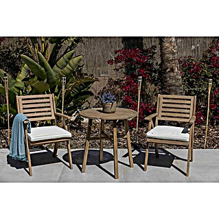 Sunfun Conjunto de muebles de balcón Siena (3 pzs., Madera de acacia, Marrón)