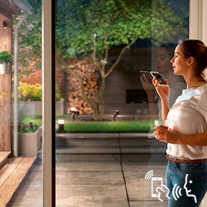 Philips Hue LED osnovna svetilka  (9,5 W, Topla bela, IP44) | 3081 - Sockel/Wegleuchte | CAJA - Outdoorleuchten Hochvolt | CAJ - Outdoorleuchten | CA - Beleuchtung | C - Elektro | BAUHAUS