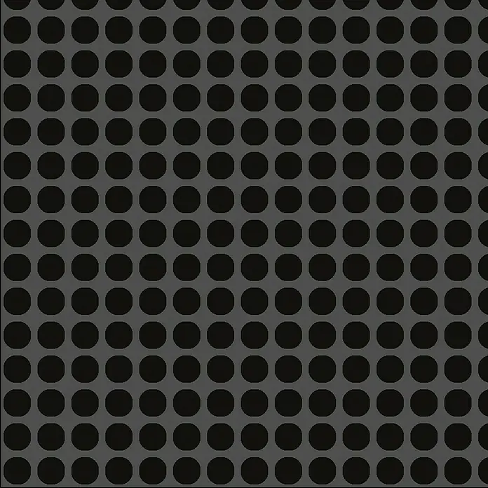 Tarkett Suelo de PVC a metros Balaflex - Otros, Ancho: 2 m - Primer plano de metal perforado, ideal para aplicaciones industriales y proyectos de diseño moderno, que ofrece resistencia y versatilidad.