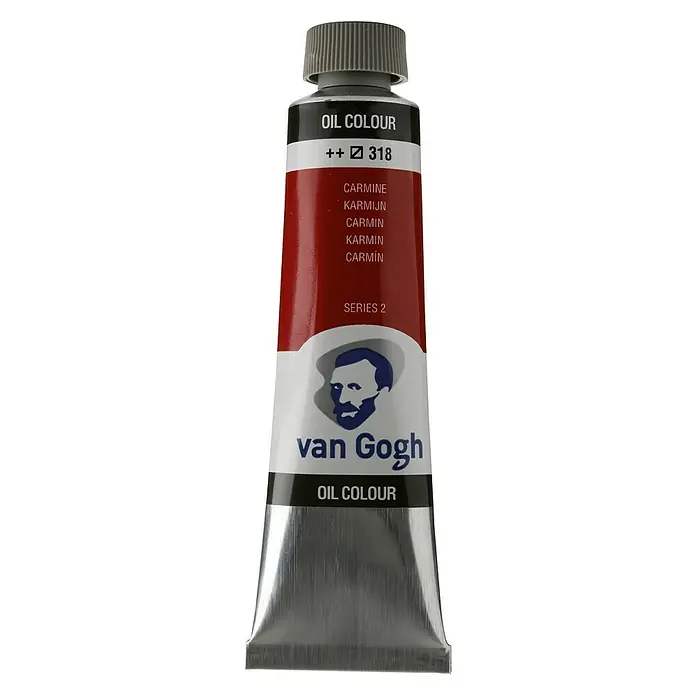 Talens Van Gogh Pintura al óleo - Carmín, 40 ml, Tubo - Un tubo de pintura al óleo carmín Van Gogh, ideal para artistas y aficionados que buscan colores vibrantes y duraderos.