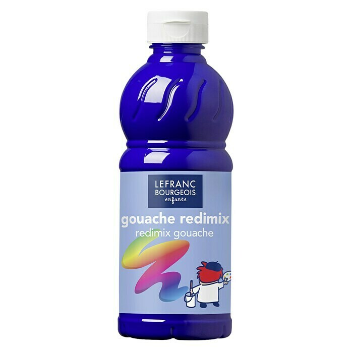 Lefranc & Bourgeois Gouachefarbe RedimixUltramarinblau, 500 ml, Flasche Front View