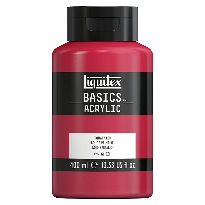Liquitex Basics Acrylfarbe (Primärrot, 400 ml, Flasche)