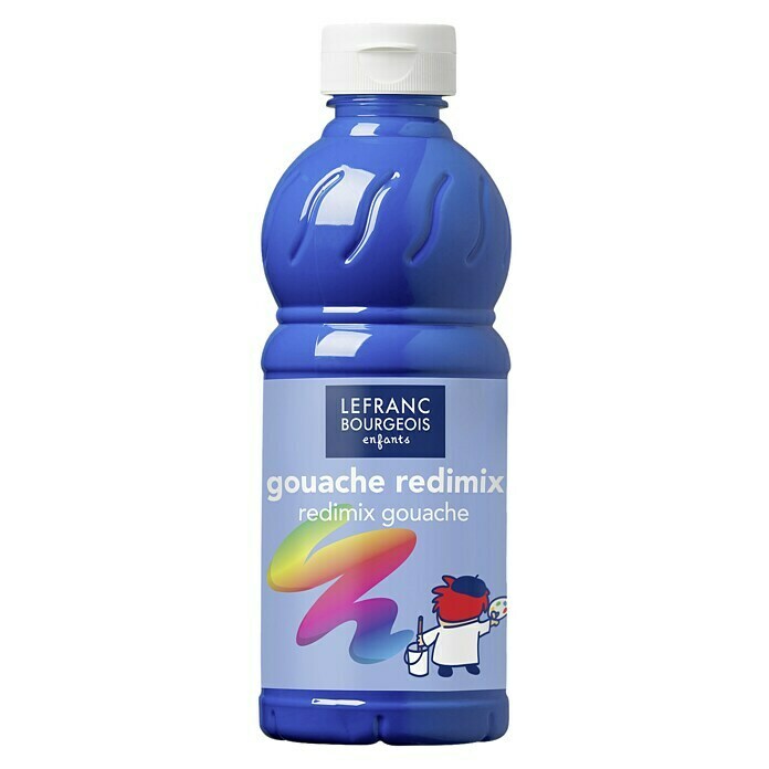 Lefranc & Bourgeois Gouachefarbe RedimixPrimärblau, 500 ml, Flasche Front View