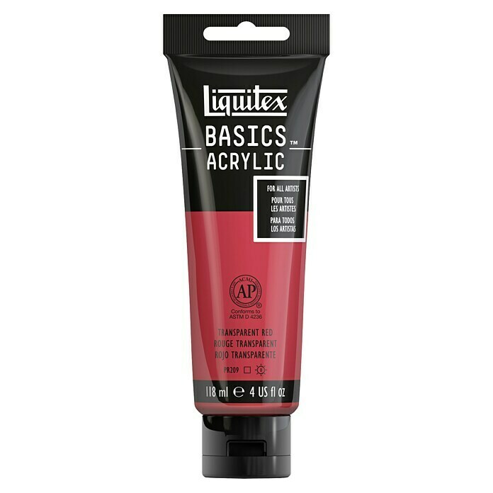 Liquitex Basics Acrylfarbe (Transparent Rot, 118 ml, Tube)