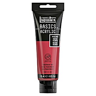 Liquitex Basics Acrylfarbe (Transparent Rot, 118 ml)