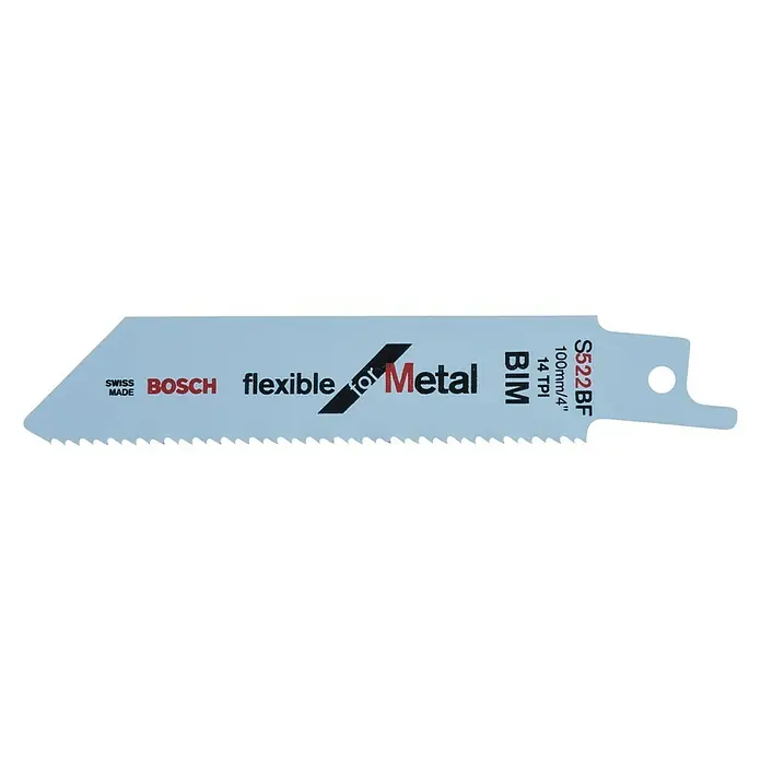 Bosch Säbelsägeblatt S 522 BF - Einsatzbereich: Blech, Länge: 100 mm - Bosch S522BF Säbelsägeblatt für flexible Metalle. Ein hochwertiges Werkzeug für präzise Schnitte.