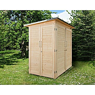 Weka GartenQ Geräteschrank Kompakt (Außenbreite inkl. Dachüberstand: 224 cm, Außentiefe inkl. Dachüberstand: 155 cm, Holz, Natur)