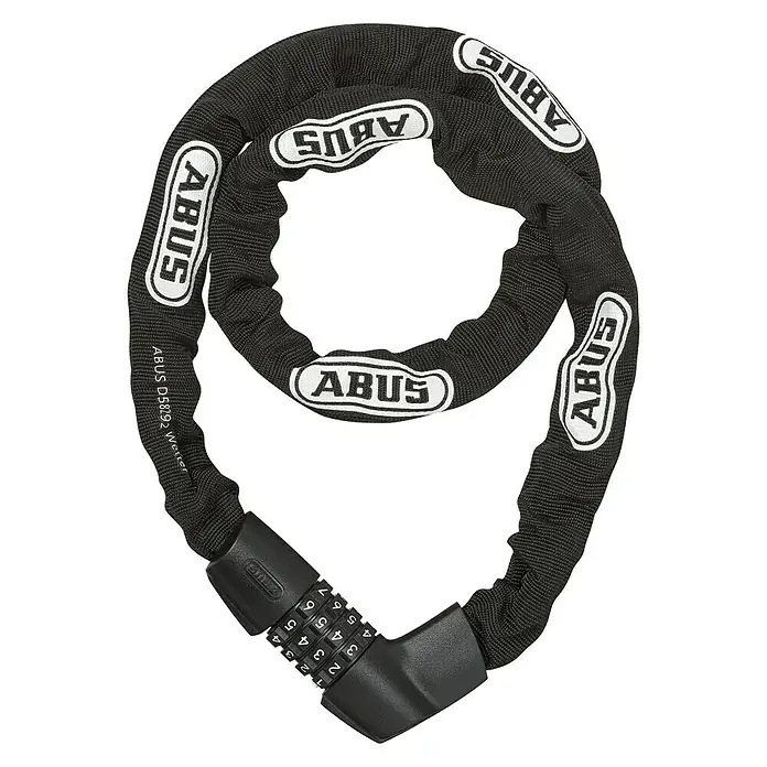 Abus Zahlen-Kettenschloss CH Lock 4411 - Schwarz, Länge: 110 cm - Das ABUS Zahlenschloss mit Kette bietet hohen Schutz für Fahrräder und andere Wertgegenstände. Robust und zuverlässig.