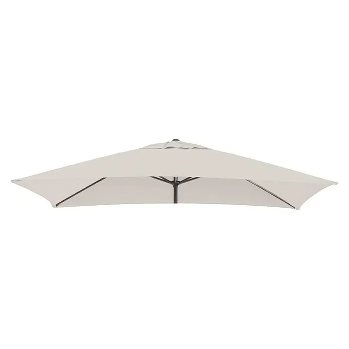 Sunfun Techo de repuesto Venecia II - L x An: 300 x 200 cm, Crudo, Específico para: Sunfun Parasol de jardín Venecia II - Este artículo muestra una sombrilla rectangular de patio en un color neutro con un marco oscuro, perfecto para uso en exteriores.
