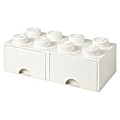 Lego Schubladenbox Brick (L x B x H: 50 x 25 x 18 cm, Weiß, Anzahl Schubladen: 2 Schubladen)