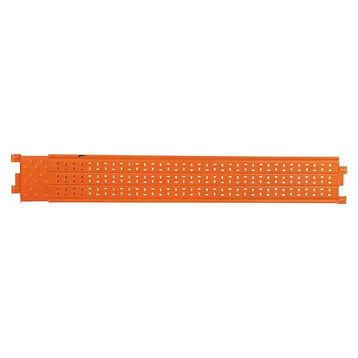 Altrad Plataforma de andamio GS80003.F - L x An: 300 x 30 cm - Un travesaño de estantería naranja con agujeros para el ajuste flexible de los estantes en almacenes o tiendas.