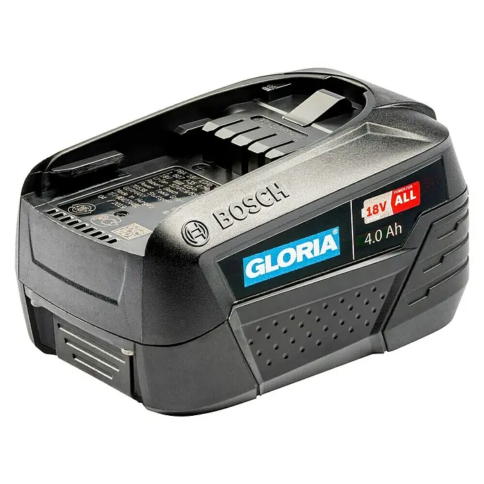 Gloria Power for All 18V Batería - 18 V, 4 Ah, Iones de litio - Batería herramienta jardín Gloria de Bosch 18V 4.0 Ah para la libertad sin cables y potencia en las tareas de jardinería.