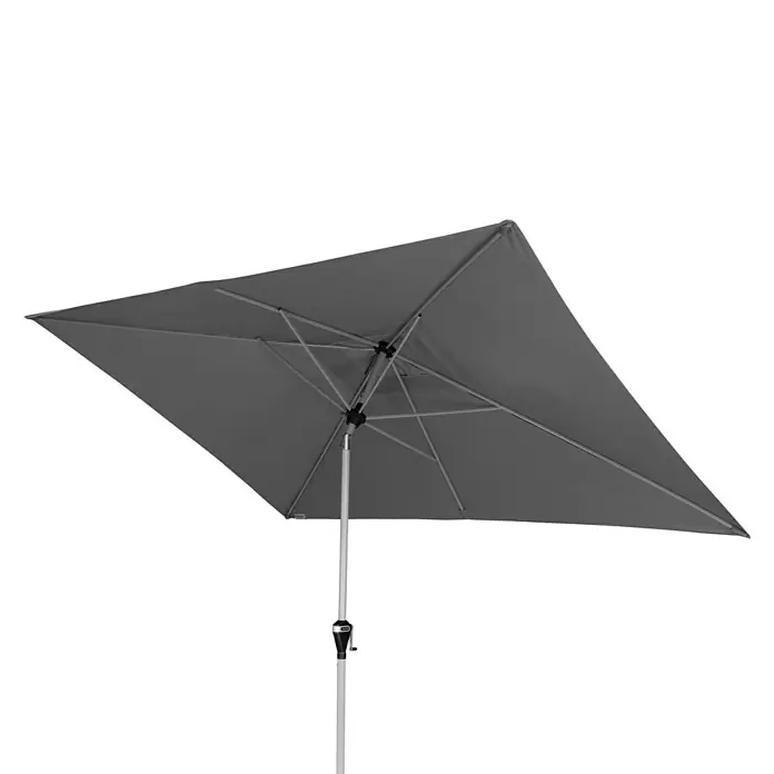 Doppler Active Marktschirm Auto Tilt - Anthrazit, Bespannungsmaß (L x B): 300 x 200 cm - Grauer, quadratischer Sonnenschirm mit Aluminiumrahmen, ideal für Garten oder Terrasse. Schützt vor Sonne und bietet angenehmen Schatten.