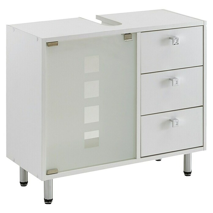 Riva Waschtischunterschrank Quadro (29,5 x 67 x 58,5 cm, Weiß, Matt)