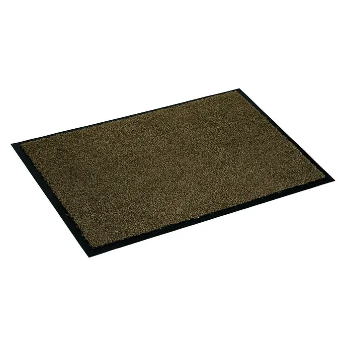Astra Schmutzfangmatte DiamantUni, Braun, 90 x 150 cm, Material Nutzschicht: 100 % Polyamid - Eine braune Fußmatte mit schwarzem Rand, ideal für den Innenbereich, um Schmutz und Feuchtigkeit aufzufangen.