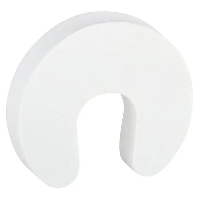 Tür- & Fensterstopper - L x B x H: 85 x 95 x 7 mm, Material: Kunststoff, Weiß - Weißer Türstopper in U-Form für den Schutz von Kindern und Haustieren vor dem versehentlichen Zuschlagen von Türen.