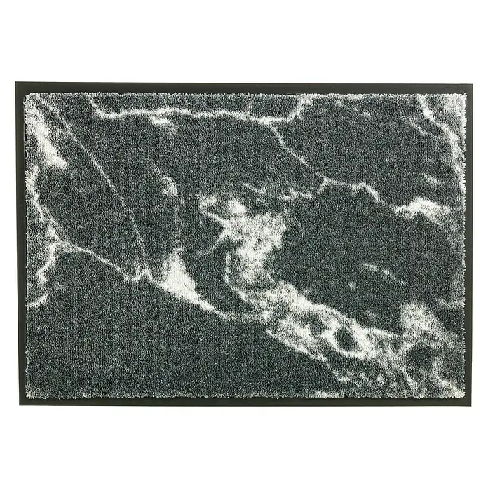 SCHÖNER WOHNEN-Kollektion Fußmatte Marmor - Anthrazit/Grau, 50 x 70 cm - Fußmatte mit Marmor-Design, ideal für den Innenbereich, bietet stilvollen Schutz vor Schmutz und Feuchtigkeit.